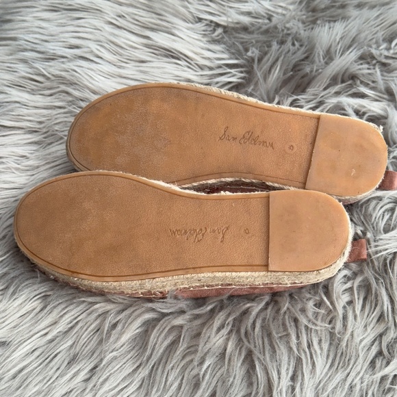EUC Sam Edelman Carrin Suede Platform Espadrille Flats Dusty Rose Size 8 - Picture 10 of 10